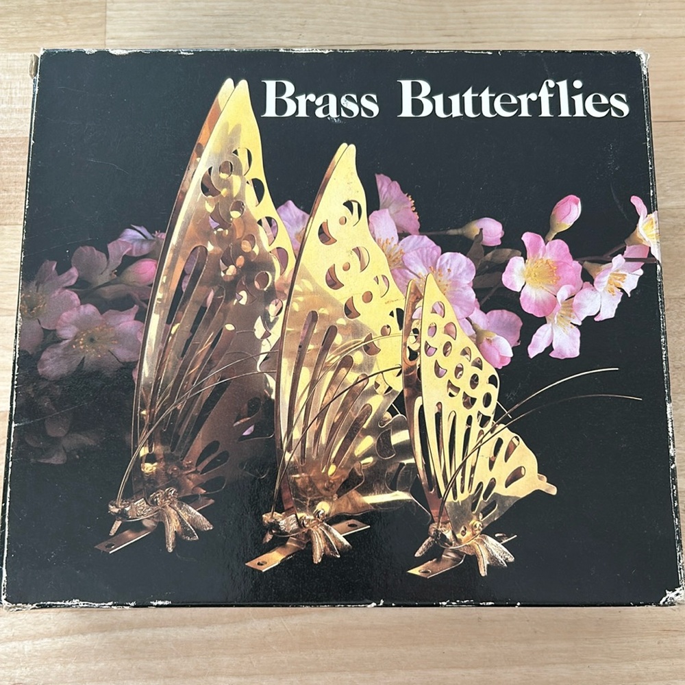 Brass butterflies 3 piece set new in box